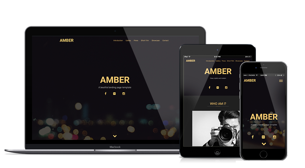  Amber template mockup 